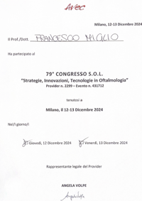 2024 - LXXIX Congresso Società Oftalmologica Lombarda SOL
