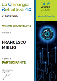 2025 - Chirurgia refrattiva 4.0